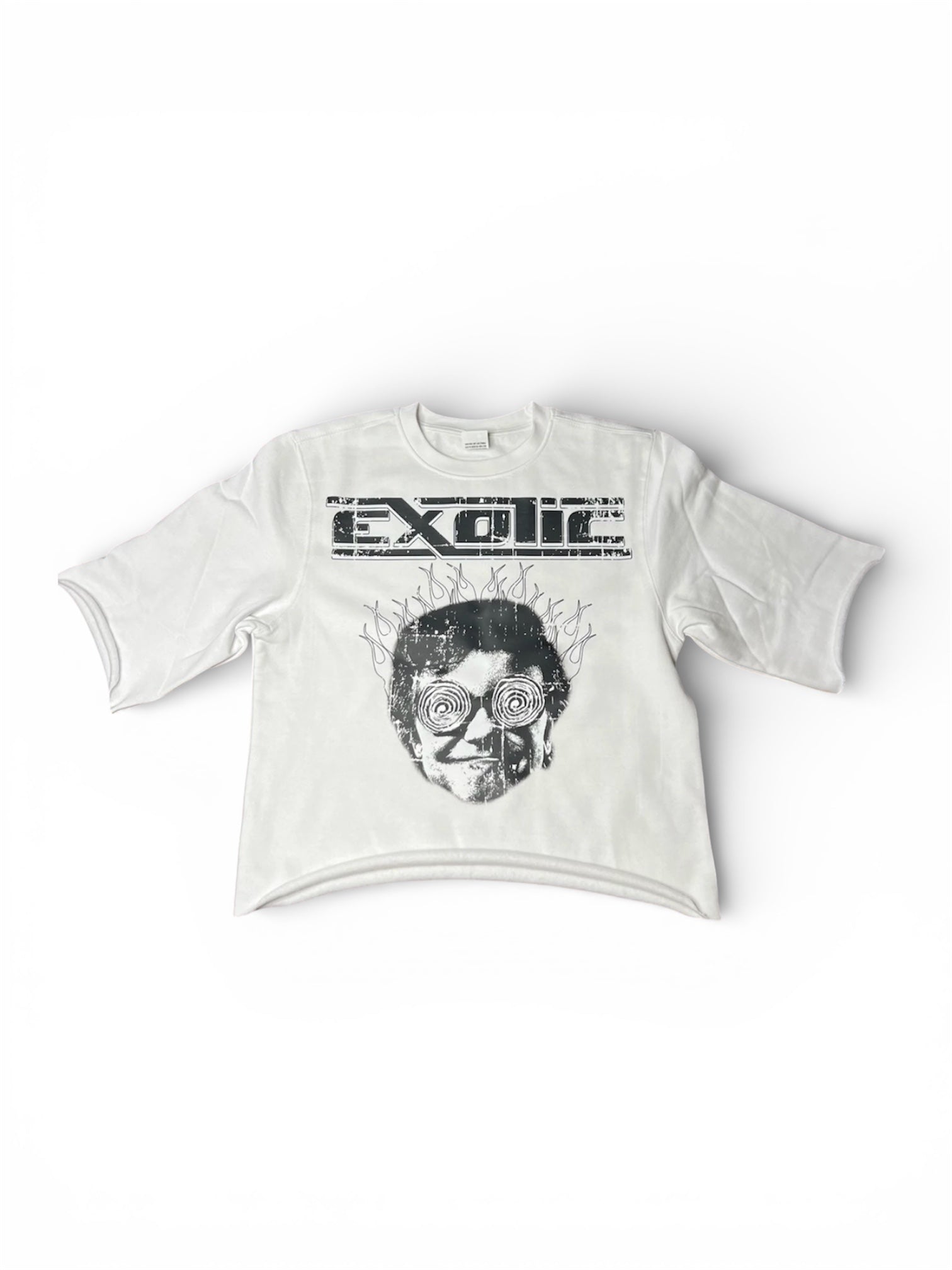 White Worldwide Cropped T