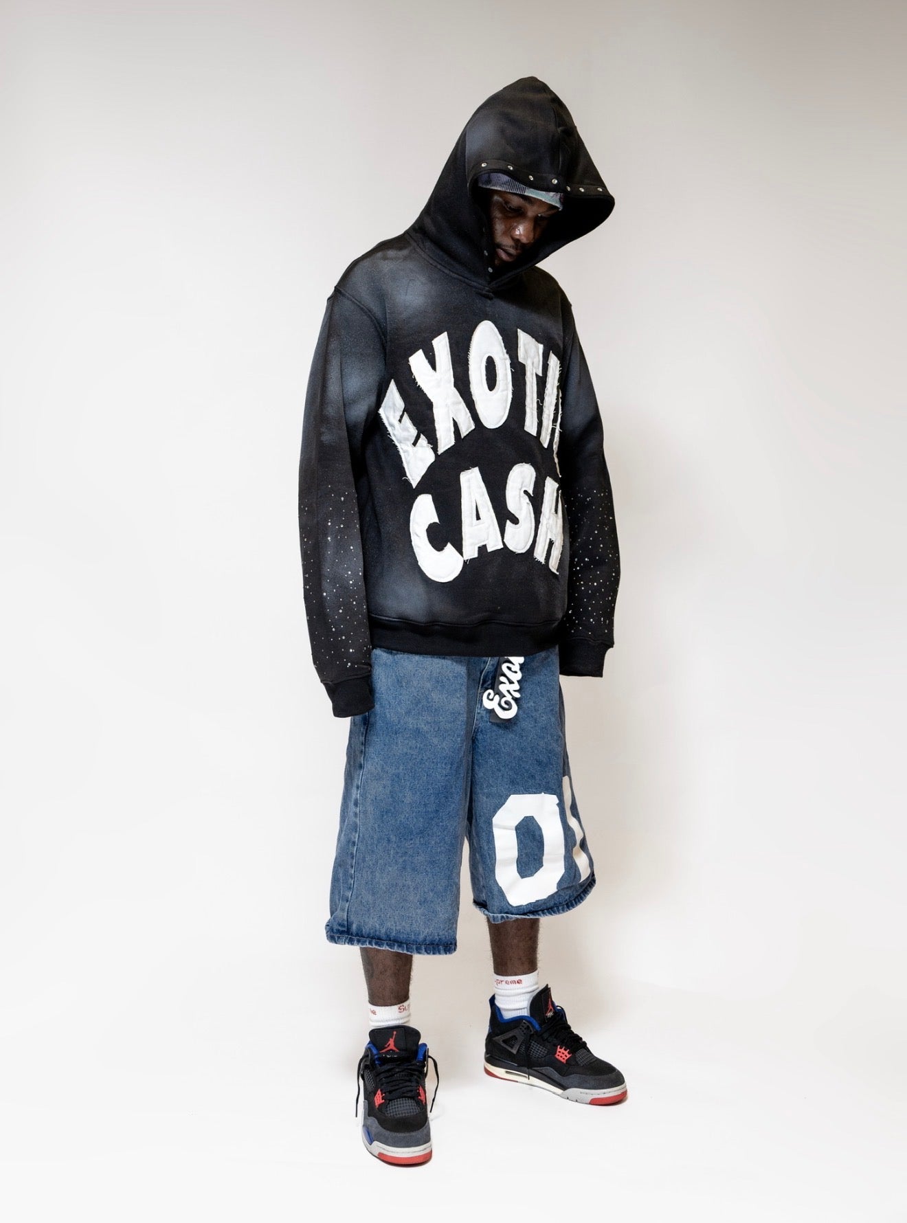 Black Distressed Hoodie