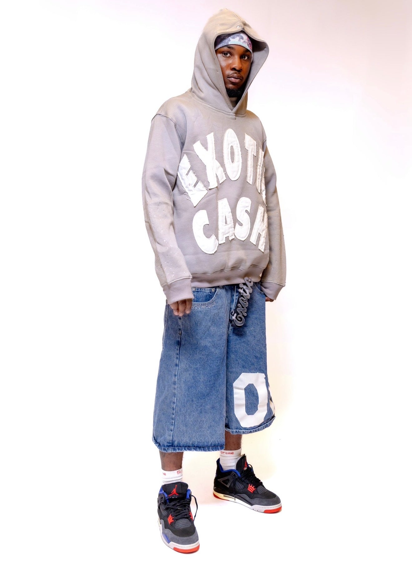 Gray Distressed Hoodie